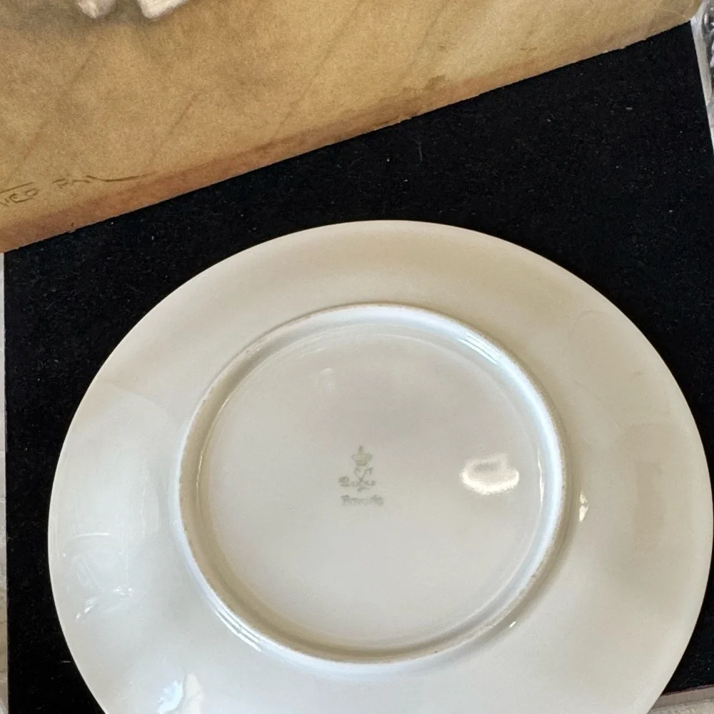 Bavaria Floral Wild Flower Porcelain Tea Cup and saucer Set with desert plate.